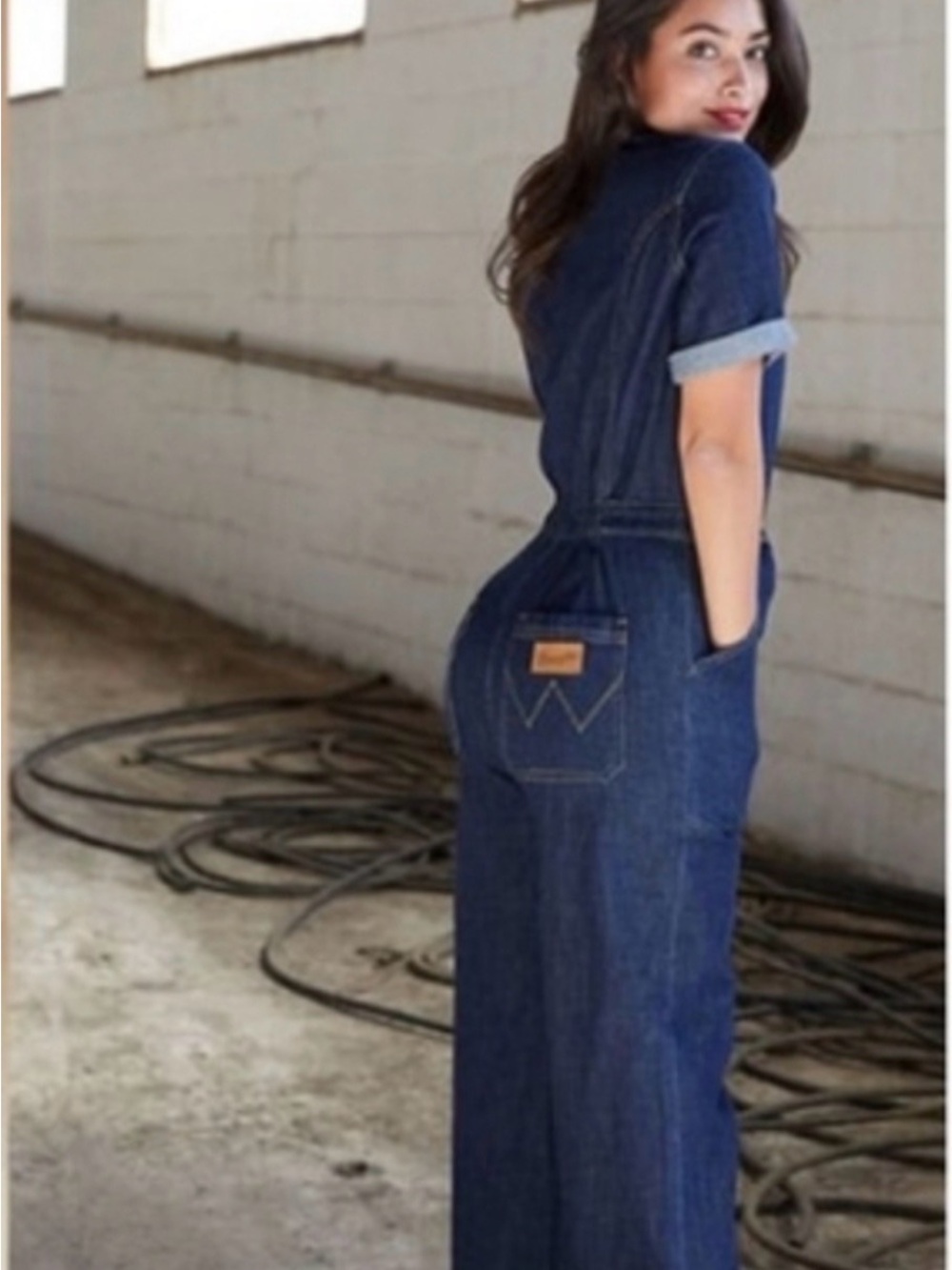 Wrangler Dark Indigo Denim Coveralls - Picture 9 of 11